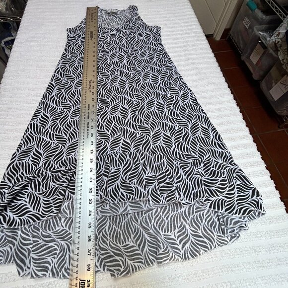 Mr. Buho Women's Sleeveless Dahlia Sundress Hi-Low Hem Lightweight Black Medium - Picture 8 of 8